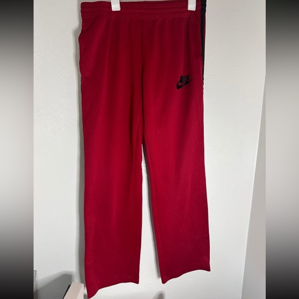 Nike Mens Red/Black Track Pants Size Large